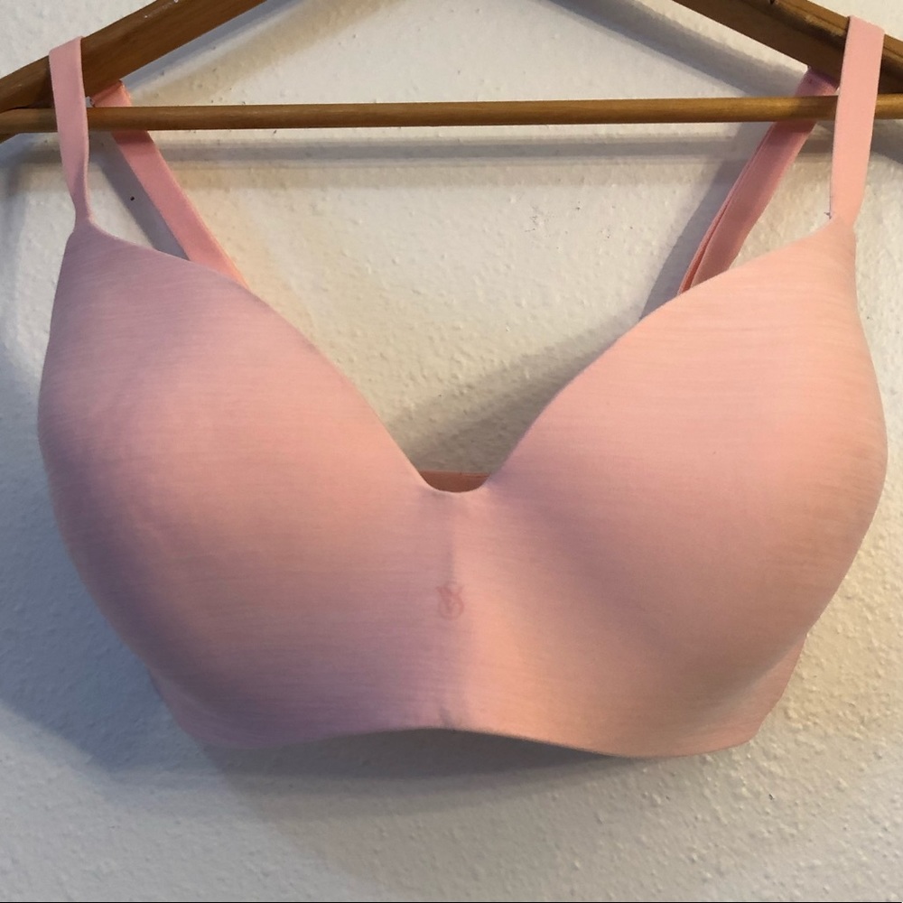 VICTORIAS SECRET WIRE FREE BRA 36DD Pastel Pink